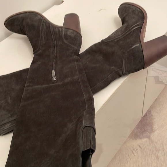 Vince Camuto Melaya Over the Knee Boot- Dark Olive Suede size 12. Like new. - Picture 8 of 8